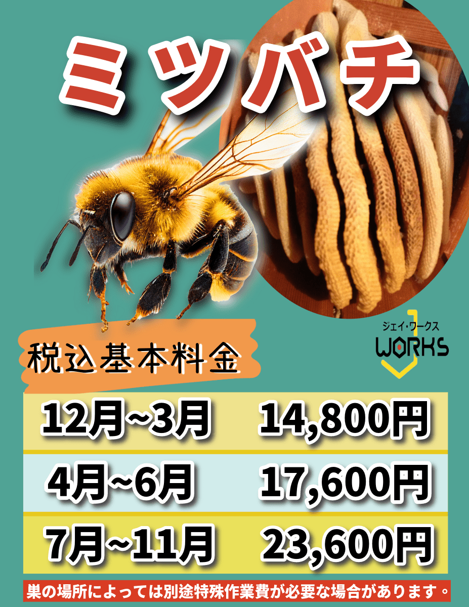 滋賀県のハチ駆除は蜂の巣駆除専門業者のジェイ・ワークス 滋賀・三重・京都 即日対応